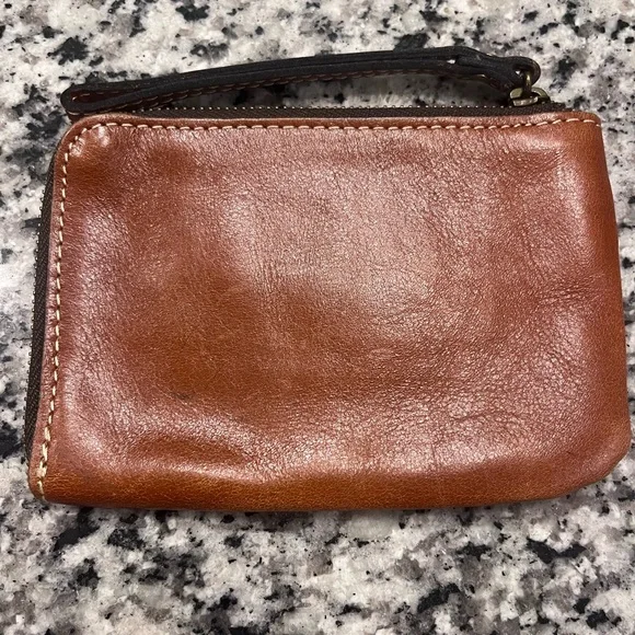 Patricia Nash Leather Wristlet / Zip Pouch – Brown ✨ - Picture 2 of 11